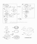 Blower HousingShrouds Flywheel Rewind Starter Diagram and Parts List for  Briggs and Stratton Engine